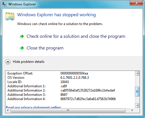 Error: Shell32.dll (explorer.exe)  Exception Code: c000041d-windowsexplorer_appcrash_shell32_05112_1531hrs_2.png