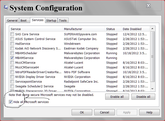 Wiindows 7 64 bit High CPU Usage and stuttering-services-msconfig.png