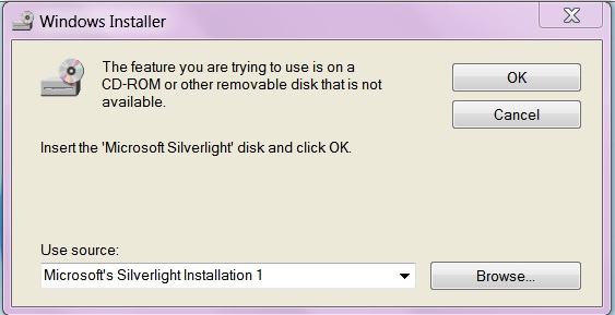 Silverlight 5.1.20125.0 plugin for Firefox needs a disc?-cdprompt.jpg