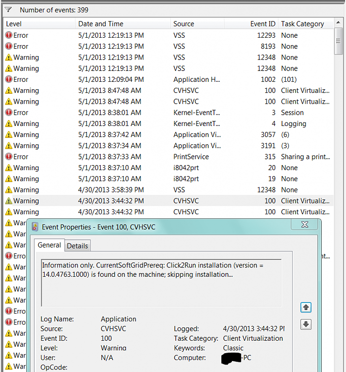 Event Viewer Errors &amp; Warnings-newest-vss-events.png