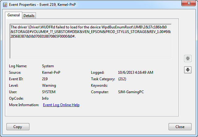 Event 219 &quot;WUDFRd failed to load &quot; warning at bootup-10-6-2013-4-34-58-am.jpg