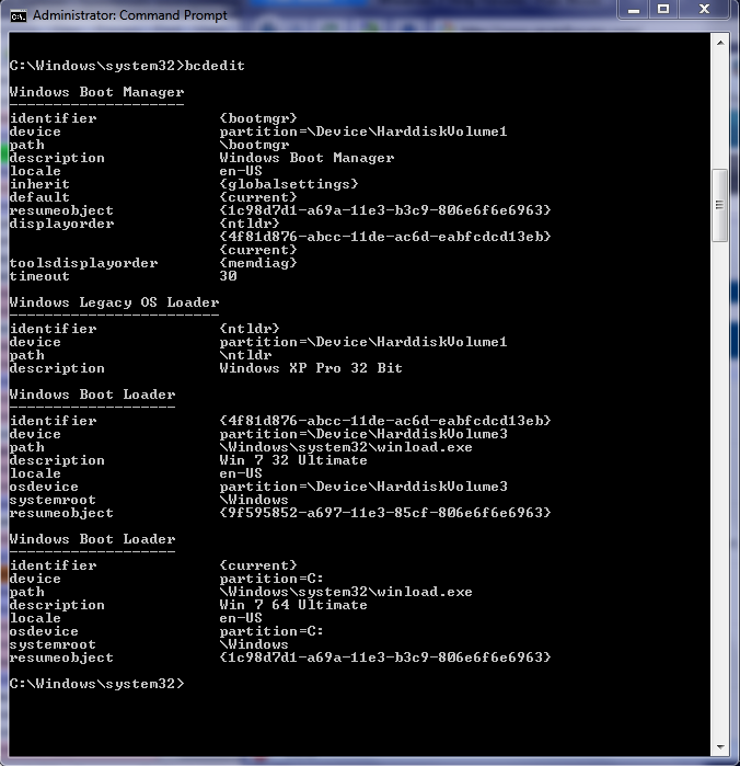 Windows 7 appears twice on the boot menu; resets updates-bcdeditsp01.png