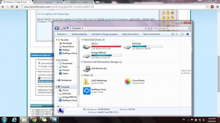 Windows Vista Clean System Volume Information Disk Space