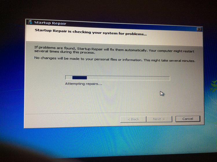 How long does startup repair take