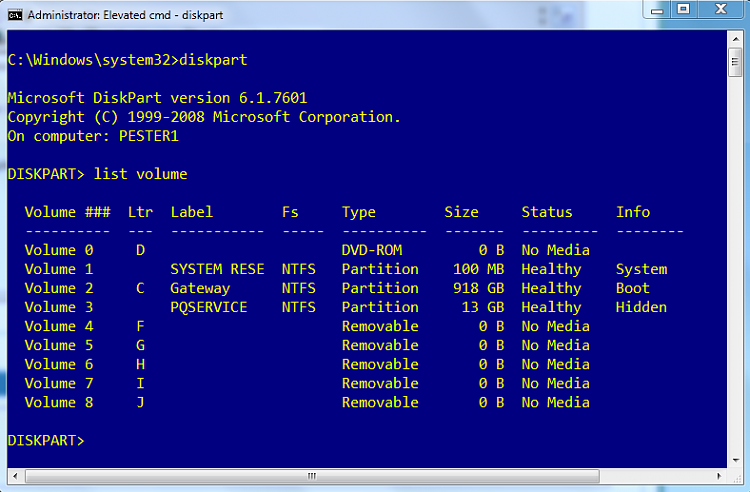 7 HP x64 - Startup Repair Loop, NoRootCause-diskpart.png