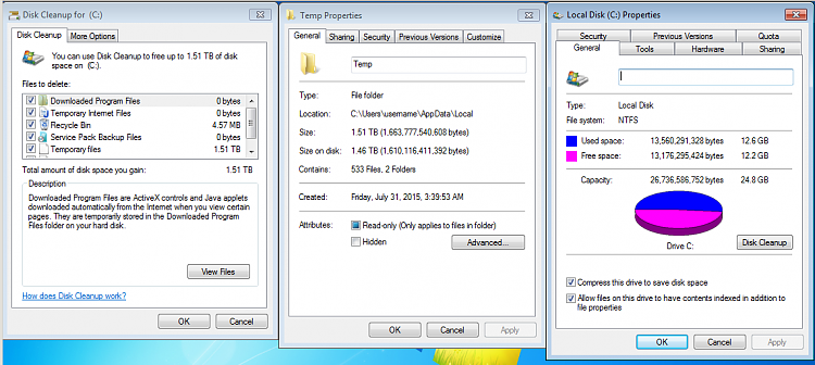 Cannot delete / remove +-1TB of Temp Files on 1/2TB Drive?-dc.png