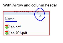 Folder lost sort arrow at top-arrow.jpg