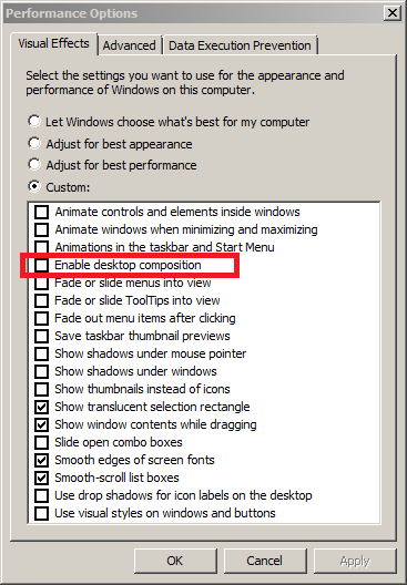 Enable desktop composition - setting will not remain enabled-performance-options-desk.comp-disabled.png