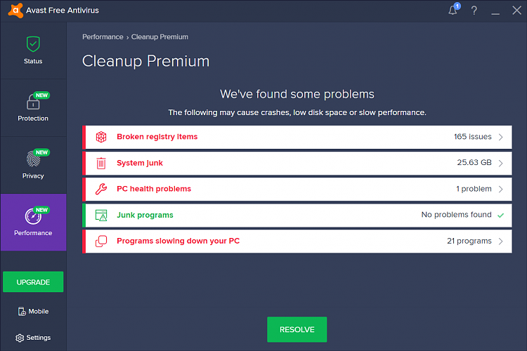 avast clean up computer