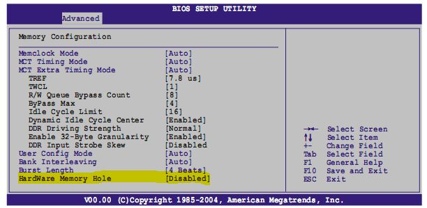 64bit Windows won't use all my memory-memhole.jpg