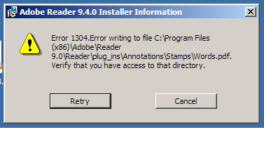 Can't install Adobe Reader-error1304.png