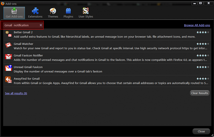 Taskbar flashing for Firefox with new Gchat Messages-region2.png