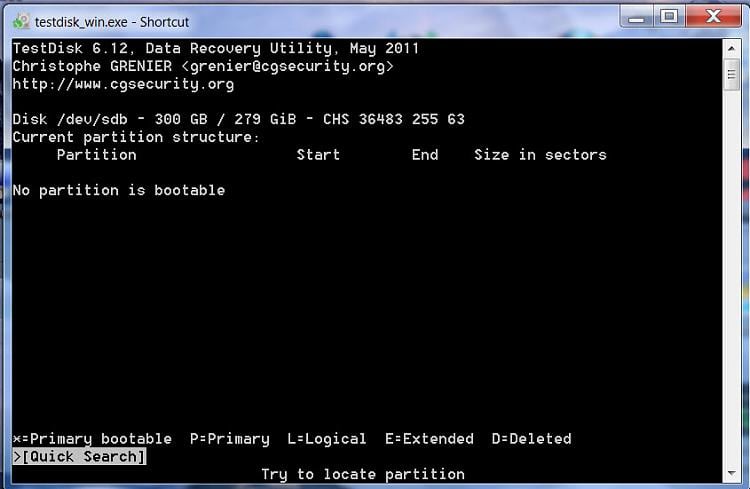 Regain a lost drive using Test Disk - An Illustrated Guide-03nobootpart.jpg