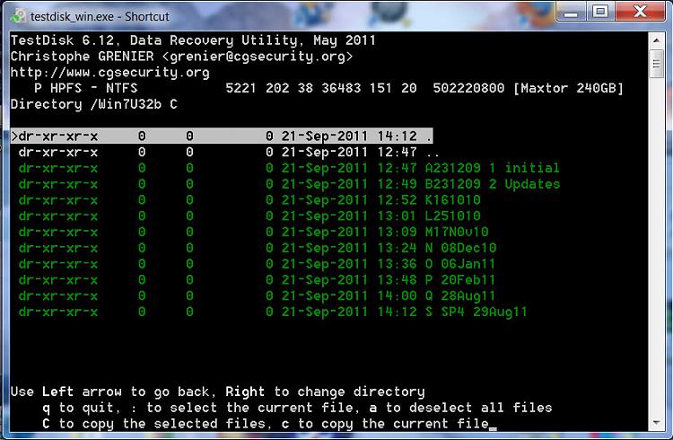 Regain a lost drive using Test Disk - An Illustrated Guide-08datapart2.jpg