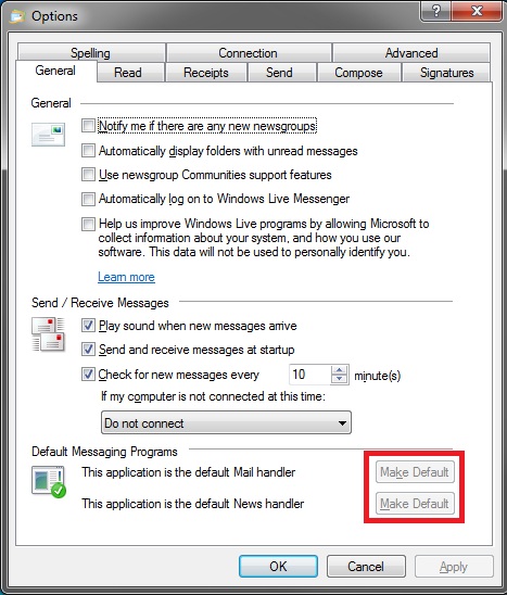 Window Live Mail and Win 7-options.jpg