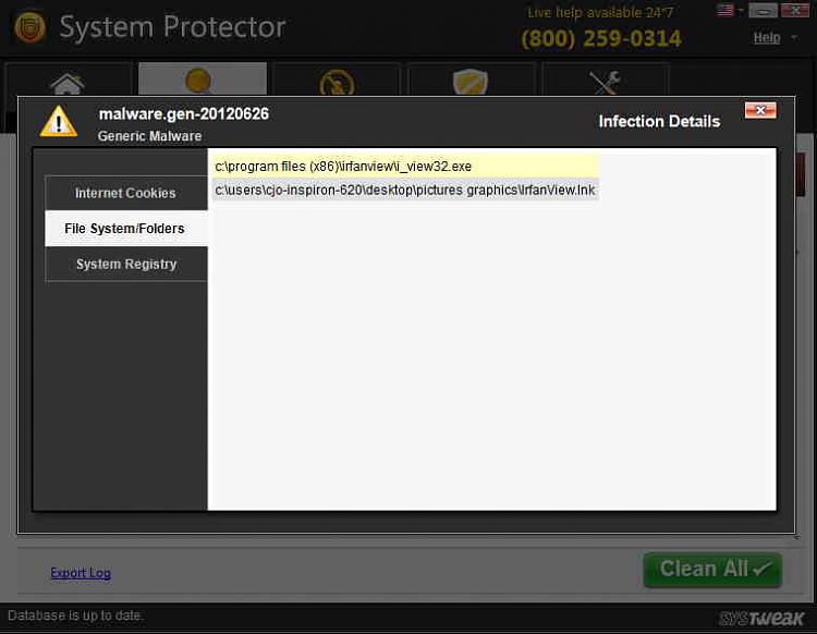 Irfanview identified as Malware-systweak2.jpg