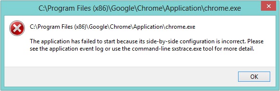 Win8: Side-By-side configuration incorrect / cant run exe files-error_win8.jpg