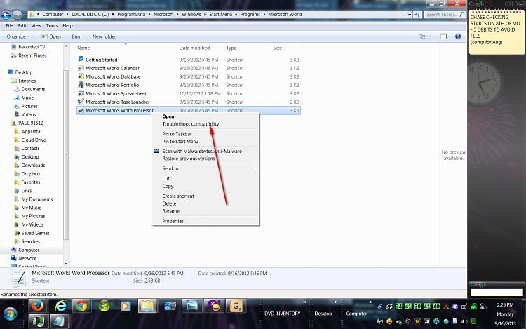 Microsoft Works 9 not working properly on Windows 7 computer-mworks-pic.jpg