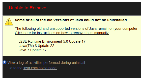 Uninstall Old Java Version - Cannot Find-jvunins.png