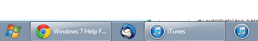 Two iTunes icons on Taskbar-capture.png