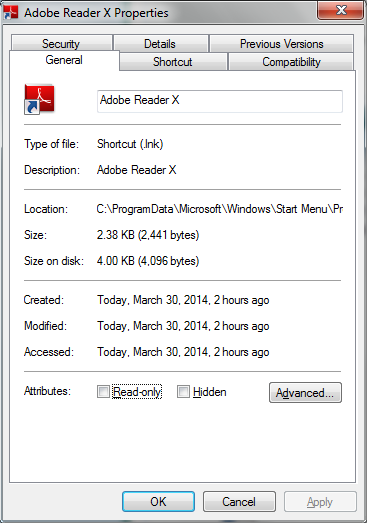 How do I find preinstalled program's executable from the Start Menu-reader_general.png