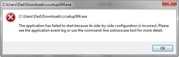 CCleaner ccsetup504.exe: &quot;...side-by-side configuration is incorrect&quot;-2015-04-05_201539.jpg