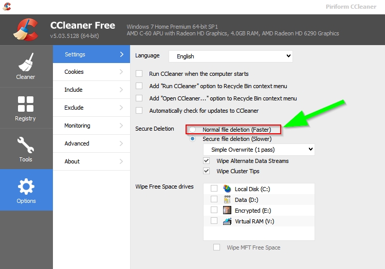 CCleaner ccsetup504.exe: &quot;...side-by-side configuration is incorrect&quot;-ccleaner-settings.jpg