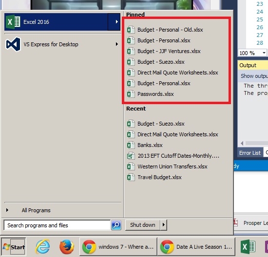 Delete Excel MRU List in Start Menu-capture.jpg