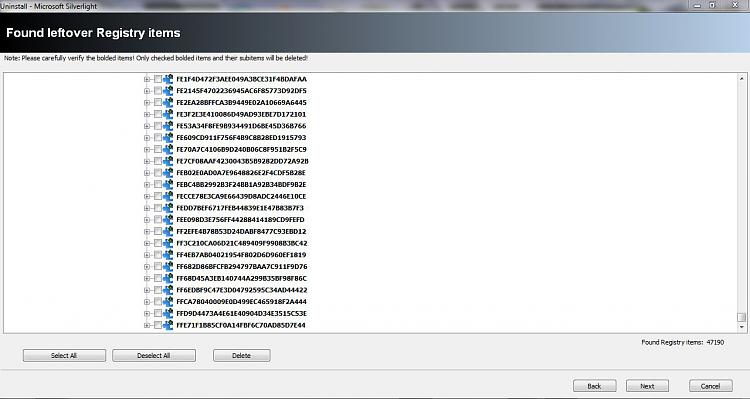 Uninstalled microsoft silverlight using revo - 47,190 files left over-silverlight-uninstalled-revo-screenshot-showing-47-190-leftover-files-do-i-delete-these.jpg