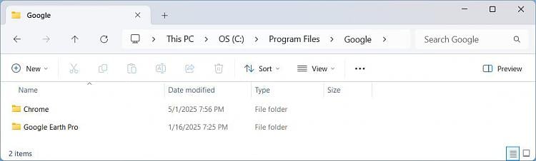 Google Earth Pro for Win11 Desktop - Installed but will not open-win11location.jpg
