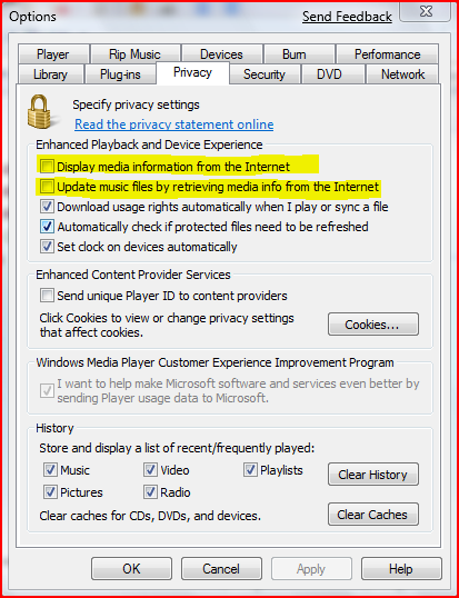 latest two builds of Windows 7  may damage mp3's-wmpopt.png