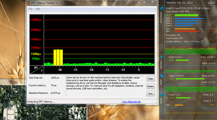 Audio/Video stutter during games, videos.  Suspect ethernet driver-yellow-no-stutter.png