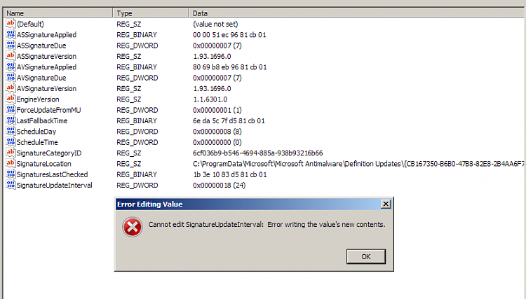 Microsoft Security Essentials update question-regedit-error.png