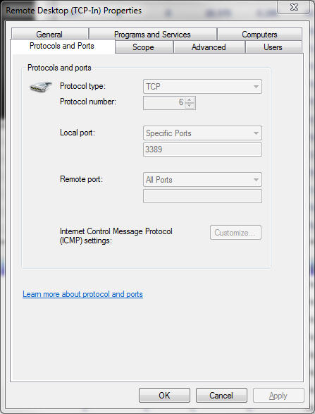 Remote desktop tcp in properties protocols and ports tab grayed out solved windows 10 forums