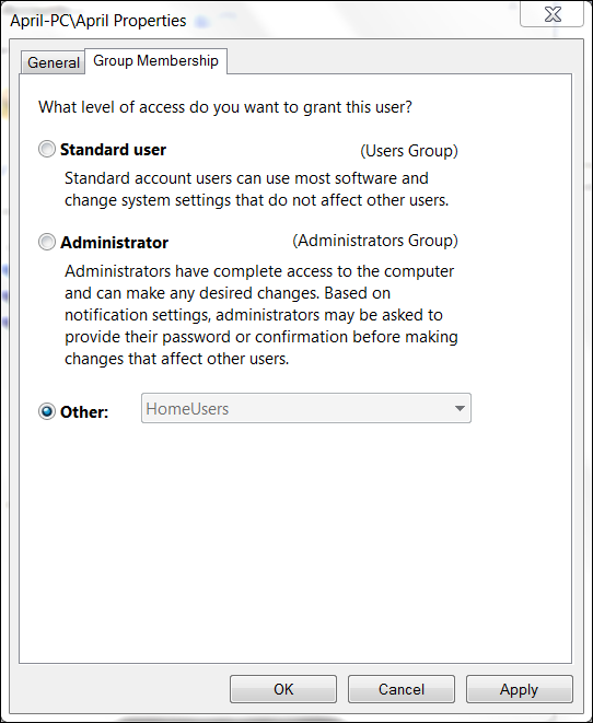 How can I determine if my laptop is controlled via remote-administratoracctproperties.9.15.2011.png