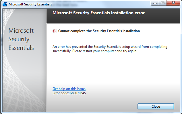 Cannot Install Microsoft Security Essential, error 0x80070645-untitled.png
