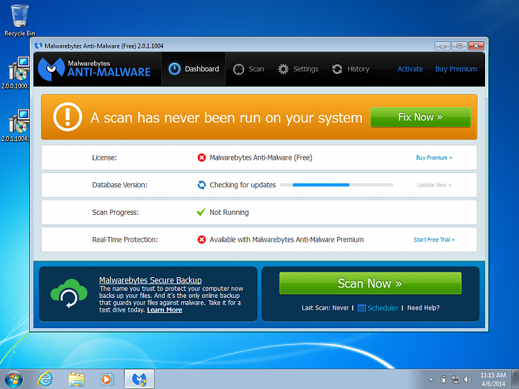 Latest Version of Malwarebytes-2.0.1.1004.png