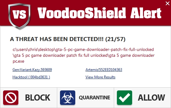 Need help with .exe file to see what it's downloading and where-voodooshield-alert.jpg