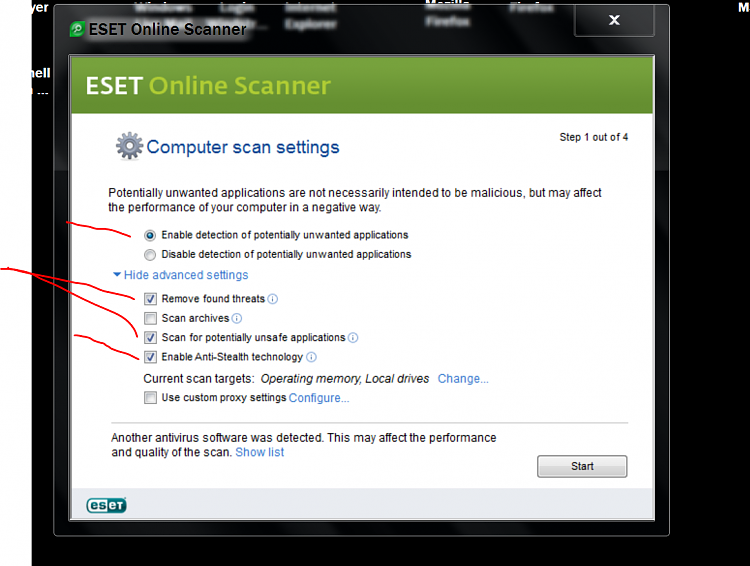 laptop slower since MSE found a potential threat (and didn't deal??)-eset-online-scanner.png
