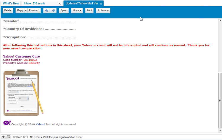 Alert! Be cautious about this spam e-mail apparently from Yahoo!-sshot-21.png