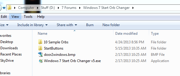 Changing windows start orb, start orb looks like static-start-orbs.png