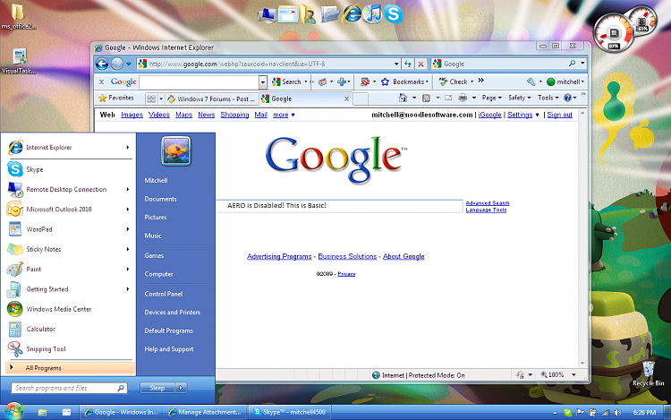 Project:  Windows Seven Basic Themes: Virtual Aero-windows7basiclooklikeaero.png