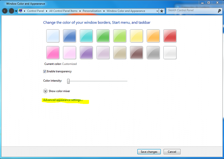 Restore the default theme in Win7 from a save-capture.png