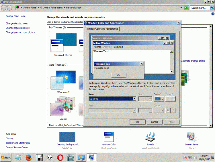 Restore the default theme in Win7 from a save-win7windows-appearance-window.gif