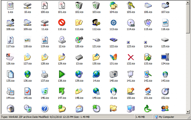 windows xp icons