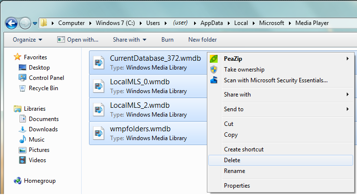 Windows Media Player - Rebuild Corrupted Libraries-delfiles.png