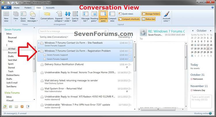 Windows Live Mail Messages - Conversation or List View-conversation_view.jpg