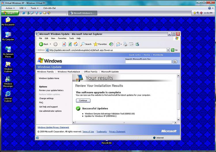 Windows XP Mode - Install and Setup-xp-mode-sees-updates.jpg