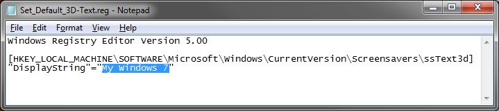 Screen Saver - Specify a Default for All Users-notepad.jpg