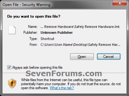 Open File - Security Warning : Allow or Prevent to Unblock File-example-1.jpg